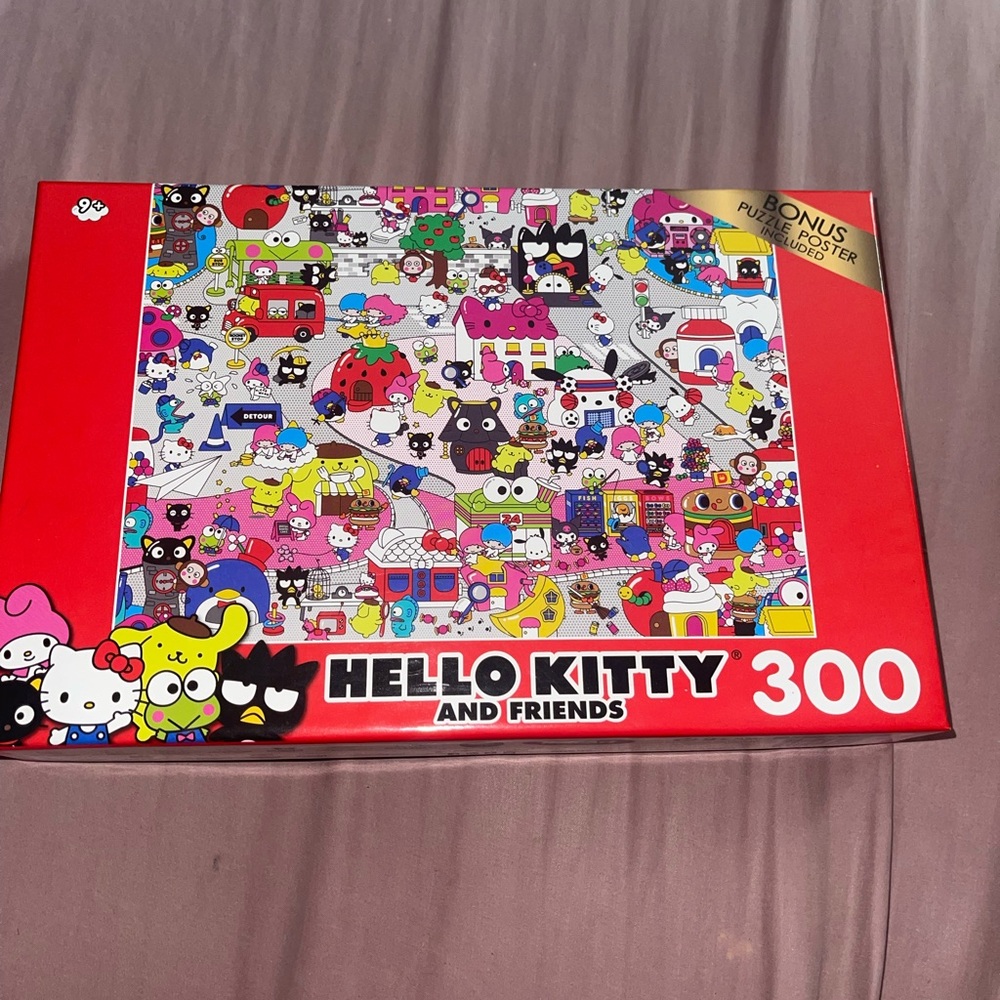 Hello Kitty and Friends 300-Piece Puzzle - Red, Pink, Yellow, Blue